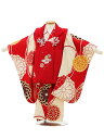 七五三 着物 3歳 レンタル 七五三 3歳 被布 セット 4392赤刺繍桜菊x赤クリーム菊 女の子 七五三レンタル 3歳 女児 被布 七五三 三歳女児 被布コー...