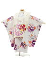七五三 着物 3歳 レンタル 七五三 3歳 被布 セット 4400白花丸吉祥文様xペールブルーブーケ 女の子 七五三レンタル 3歳 女児 被布 七五三 三歳女児...