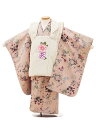 七五三 着物 3歳 レンタル 七五三 3歳 被布 セット 4459オフホワイト刺繍花xピンクベージュ小花 女の子 七五三レンタル 3歳 女児 被布 七五三 三歳...