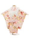 七五三 着物 3歳 レンタル 七五三 3歳 被布 セット 4511 白薄ピンク×薄ピンク菊 女の子 七五三レンタル 3歳 女児 被布 七五三 三歳女児 被布コー...