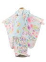 七五三 着物 3歳 レンタル 七五三 3歳 被布 セット 4574 水色×水色菊にまり 女の子 七五三レンタル 3歳 女児 被布 七五三 三歳女児 被布コート ...