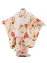 七五三 着物 3歳 レンタル 七五三 3歳 被布 セット 4640【正絹】白地ぼかし×ピンク牡丹に鞠 女の子 七五三レンタル 3歳 女児 被布 七五三 三歳女児...