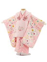 七五三 着物 3歳 レンタル 七五三 3歳 被布 セット 4666 ピンク刺繍桜×辻が花調 女の子 七五三レンタル 3歳 女児 被布 七五三 三歳女児 被布コー...