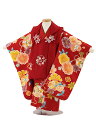 七五三 着物 3歳 レンタル 七五三 3歳 被布 セット 4680 赤刺繍桜×桜宝尽くし 女の子 七五三レンタル 3歳 女児 被布 七五三 三歳女児 被布コート...