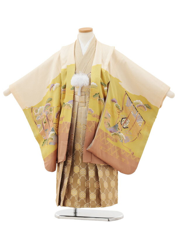 ■七五三レンタル一覧はこちらからどうぞ※商品の色については画面を表示するモニターによって実際と多少異なる場合がございます。ご了承下さいませ。 商品詳細 ［七五三レンタル］ ■素材:正絹 ■身丈:65cm 肩裄:51cm 袖丈:57m(羽織)■袴丈:60cm(おへそからくるぶしまでの長さです。)□袴のみ、『化繊』となっております。※標準サイズに調整済みです。※簡単なサイズ調整が必要な場合があります。※着物と羽織の表地は『正絹』、袴は『化繊』となっております。※小物はこちらでコーディネートさせて頂きます。箱タイプでの配送となります。 身長 110〜120cm前後 サイズ等について詳しくは 《京都かしいしょう》まで メールにてお問い合わせ下さい。 【送料無料（北海道・沖縄・一部離島を除く）】七五三レンタル料金最安値に挑戦！ ※システム上、カレンダーが「×」でもご注文は可能ですが、ご予約をお取りすることが出来ません。 ご利用日が「○」の商品からご注文下さい。 尚、ご予約の確定は「【京都かしいしょう】ご注文内容のご案内」メールにてお知らせいたします。