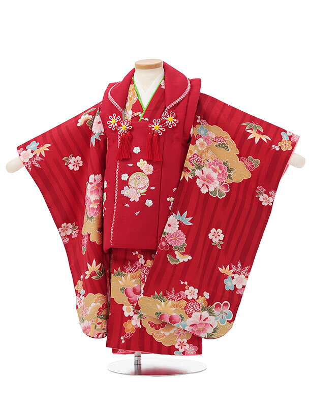 ■七五三レンタル一覧はこちらからどうぞ※商品の色については画面を表示するモニターによって実際と多少異なる場合がございます。ご了承下さいませ。 商品詳細 ［七五三レンタル］ ■素材:化繊 ■身丈:76cm 肩裄:41cm 袖丈:61cm※標準サイズに調整済みです。※簡単なサイズ調整(腰紐にて)が必要な場合があります。※小物は着物に合わせてコーディネートさせていただきます。箱タイプでの配送となります。 身長 90〜100cm前後 サイズ等について詳しくは 《京都かしいしょう》まで メールにてお問い合わせ下さい。 【送料無料（北海道・沖縄・一部離島を除く）】七五三レンタル料金最安値に挑戦！ ※システム上、カレンダーが「×」でもご注文は可能ですが、ご予約をお取りすることが出来ません。 ご利用日が「○」の商品からご注文下さい。 尚、ご予約の確定は「【京都かしいしょう】ご注文内容のご案内」メールにてお知らせいたします。