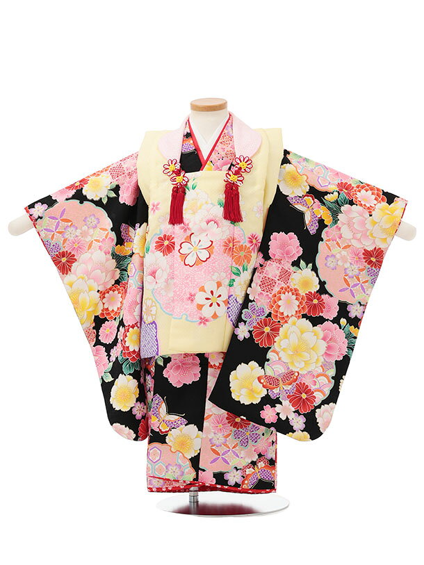 ■七五三レンタル一覧はこちらからどうぞ※商品の色については画面を表示するモニターによって実際と多少異なる場合がございます。ご了承下さいませ。 商品詳細 ［七五三レンタル］ ■素材:化繊 ■身丈:76cm 肩裄:42cm 袖丈:57cm※標準サイズに調整済みです。※簡単なサイズ調整(腰紐にて)が必要な場合があります。※小物は着物に合わせてコーディネートさせていただきます。箱タイプでの配送となります。 身長 90〜100cm前後 サイズ等について詳しくは 《京都かしいしょう》まで メールにてお問い合わせ下さい。 【送料無料（北海道・沖縄・一部離島を除く）】七五三レンタル料金最安値に挑戦！ ※システム上、カレンダーが「×」でもご注文は可能ですが、ご予約をお取りすることが出来ません。 ご利用日が「○」の商品からご注文下さい。 尚、ご予約の確定は「【京都かしいしょう】ご注文内容のご案内」メールにてお知らせいたします。