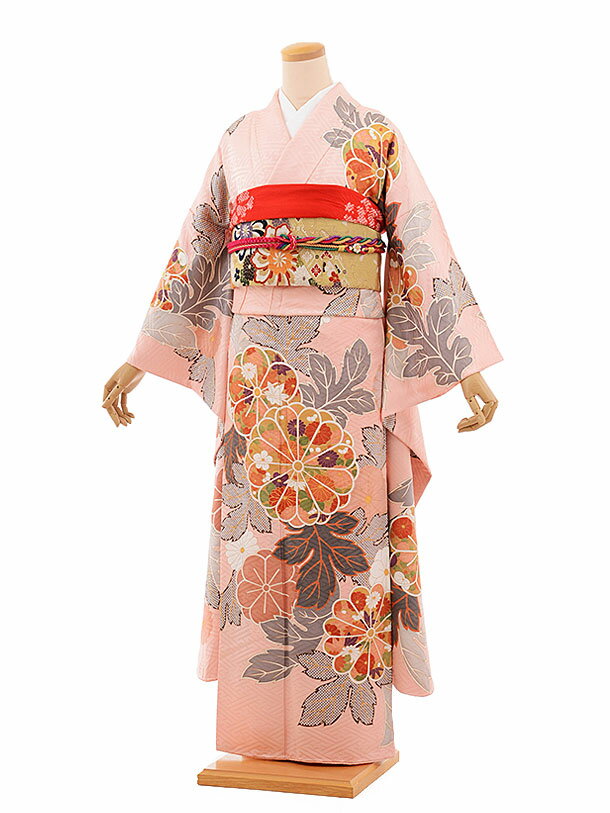 結婚式、卒業式など（2月〜12月）にご利用OKです。 ■17点フルセット振袖レンタル（2月〜12月）一覧は こちらからどうぞ ■成人式振袖レンタル（1月）ご利用の場合はこちらからどうぞ【大和染工 桃色に大菊】 結婚式、卒業式(2月〜12月）...