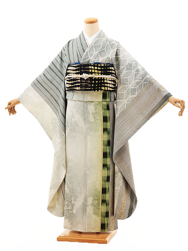 【 振袖 レンタル】振袖レンタル1438　JEANASIS グレージュ系|☆新品足袋プレゼント☆|振袖レンタル| 振袖|レンタル 振袖|正絹|振袖 セット|振袖フルセット| レンタル|rental|貸衣装|