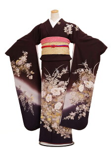 〔振袖〕〔貸衣装〕振袖レンタル304茶紫花ぼかし〔結婚式〕〔卒業式〕〔フルセット〕〔rental〕〔振り袖〕〔往復送料無料〕〔新品足袋プレゼント〕〔女性和服〕〔フリソデ furisode〕〔振り袖〕〔きもの レンタル〕〔rental〕〔振袖 セット〕fy16REN07通販