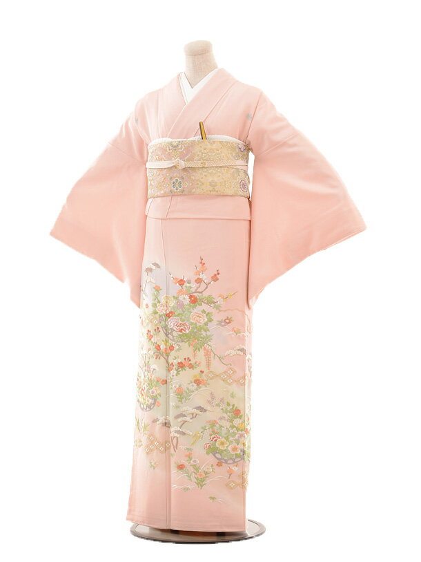 レンタル 五つ紋 色留袖 正絹 おす