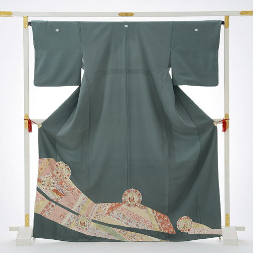 レンタル 五つ紋 色留袖 正絹 おすすめ 627 老竹色 裏鏡鳳凰 親族 結婚式 往復送料無料 食事会 表彰式 色留め袖レンタル 姉 着物 祖母 式典 人気 新品足袋プレゼント レンタル とめそで トメソデ 女性和服 貸衣装 留袖 フルセット【レンタル】