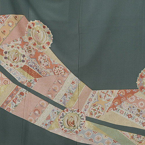 レンタル 五つ紋 色留袖 正絹 おすすめ 627 老竹色 裏鏡鳳凰 親族 結婚式 往復送料無料 食事会 表彰式 色留め袖レンタル 姉 着物 祖母 式典 人気 新品足袋プレゼント レンタル とめそで トメソデ 女性和服 貸衣装 留袖 フルセット【レンタル】