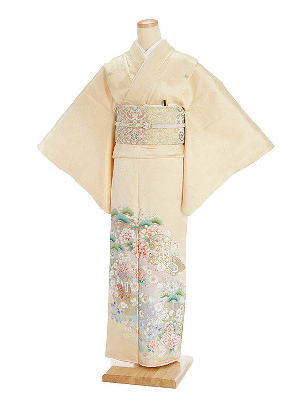 レンタル 五つ紋 色留袖 正絹 おす