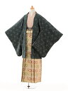 【レンタル】〔卒業式 袴 レンタル 男〕〔小学生 卒業式 袴〕〔卒業式袴セット 小学生〕男児9116緑麻の葉×ベージュ亀甲袴/男の子/小学生/袴/セット(☆新品...