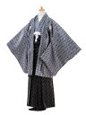 【レンタル】〔小学生 卒業式 袴〕〔レンタル 紋付き袴〕〔卒業式袴セット 小学生〕袴男児9370紺シルバー紋付×黒袴/男の子/小学生/袴/セット(☆新品足袋プレゼント☆)小学生 卒業式 袴 レンタル 男の子|小学校 卒業式 着物〔往復送料無料〕(10P03Dec16)