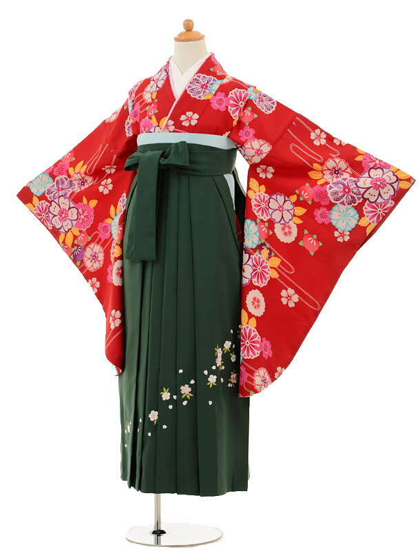 ■ジュニア袴レンタル一覧はこちらからどうぞ※商品の色については画面を表示するモニターによって実際と多少異なる場合がございます。ご了承下さいませ。 商品詳細 ［女袴レンタル］ ■素材：合成繊維100％ ■肩裄：64cm　袖丈：76cm　袴丈：83cm 適応サイズ・・・ 12歳前後の標準サイズに調整済みです。 身長　143cm〜148cm前後 ※簡単なサイズ調整が必要な場合があります。 　小物はこちらでコーディネートさせて頂きます。 〜子供袴フルセットレンタル（付属品）〜 着物・袴・長襦袢・半幅帯・草履・足袋・腰紐4本・和装ベルト・前板・伊達〆2本・えり芯 こちらの商品の長襦袢は、袖なしタイプになります。 肌襦袢は付属いたしませんのでキャミソールなどの袖の無い肌着をご用意ください。 箱タイプでの配送となります。 女袴サイズ等について詳しくは 《京都かしいしょう》まで メールにてお問い合わせ下さい。 【送料無料（北海道・沖縄・一部離島を除く）】ジュニア袴レンタル最安値に挑戦！