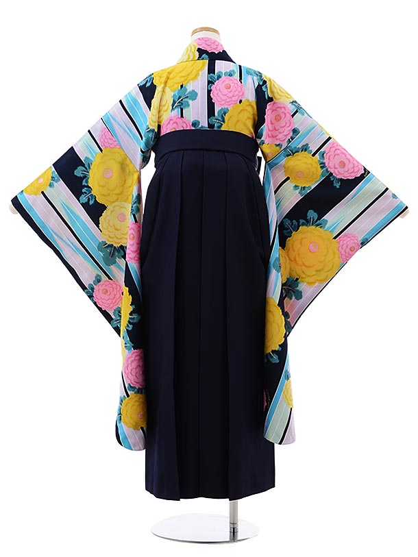 卒業式 袴セット 小学生 ジュニア袴 レンタル 小学生 小学生卒業式袴女児 Z129 JAPANSTYLE 水色に椿×抹茶袴 袴レンタル 卒業式 袴セット 卒業袴 小学校の卒業式 十三参り 女児 12歳 12才 ジュニア 新品足袋プレゼント 往復送料無料【レンタル】