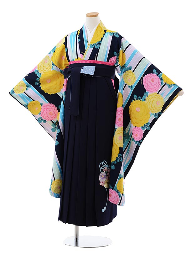 卒業式 袴セット 小学生 ジュニア袴 レンタル 小学生 小学生卒業式袴女児 Z129 JAPANSTYLE 水色に椿×抹茶袴 袴レンタル 卒業式 袴セット 卒業袴 小学校の卒業式 十三参り 女児 12歳 12才 ジュニア 新品足袋プレゼント 往復送料無料【レンタル】