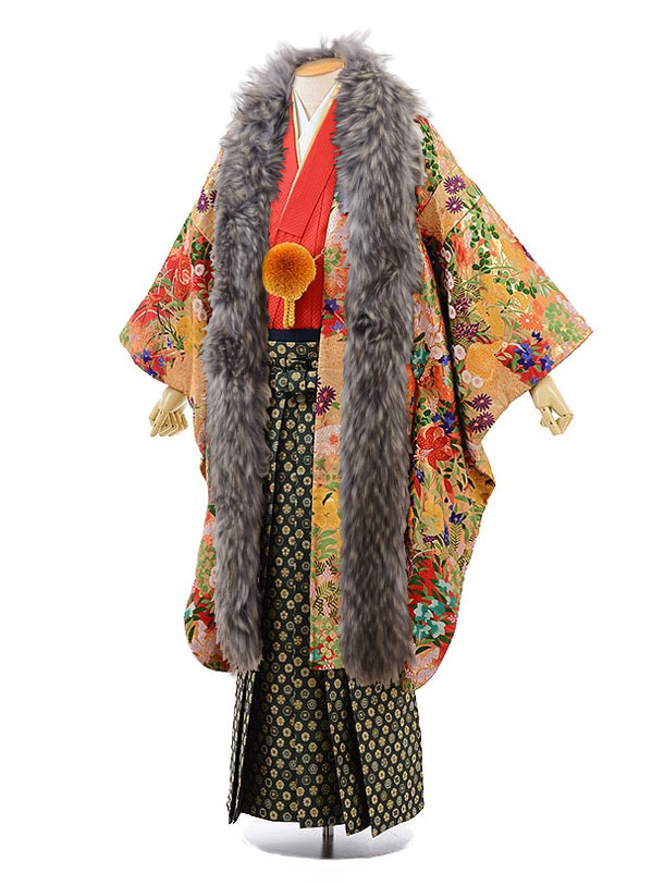 成人式 袴 レンタル 派手 紋付き袴 男袴 1af0117 袴レンタル男 (171cm〜175cm)成人式 卒業式 メンズ袴 フルセット 往復送料無料 羽織袴レ...