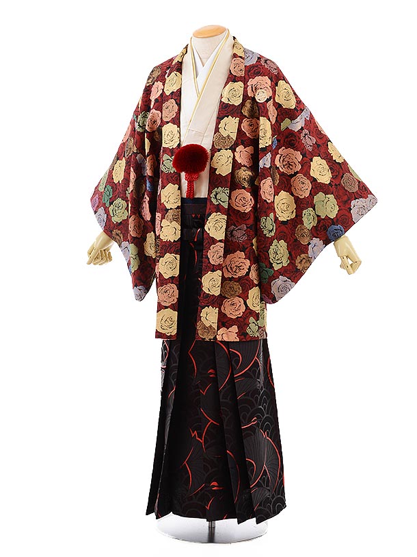 成人式 袴 レンタル 派手 紋付き袴 男袴 袴レンタル男 (171cm〜175cm)成人式 卒業式 メンズ袴 フルセット 往復送料無料 羽織袴レンタル 着物レン...