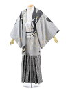 【レンタル】(男性袴 レンタル)〔レンタル 紋付き袴 〔成人式 レンタル 男性用袴レンタル1AF0187 グレー亀甲羽根 x 白黒縞袴(L)/170~175〔成人式 袴 レンタル 男 〔結婚式 〔メンズ袴 〔新郎袴 〔成人式 〔フルセット 【往復送料無料】