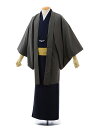 【レンタル】〔着物レンタル〕〔男性用カジュアル着物 レンタル〕〔七五三〕メンズアンサンブル レンタル1CY0027 HLブラウン〔175cm〜180cm対応〕〔...