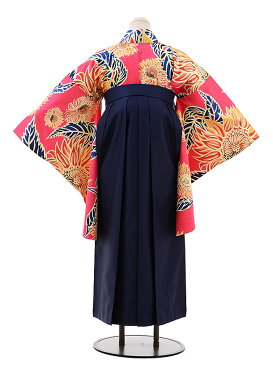 卒業式 袴 レンタル 女 女性 レンタル 卒業袴レンタル h173 ピンク地 花×紺袴卒業式袴セット 着物 レンタル 二尺袖 着物 袴 フルセット 女性 大人 大学生 専門学生 卒業式 謝恩会 新品足袋プレゼント 往復送料無料【レンタル】