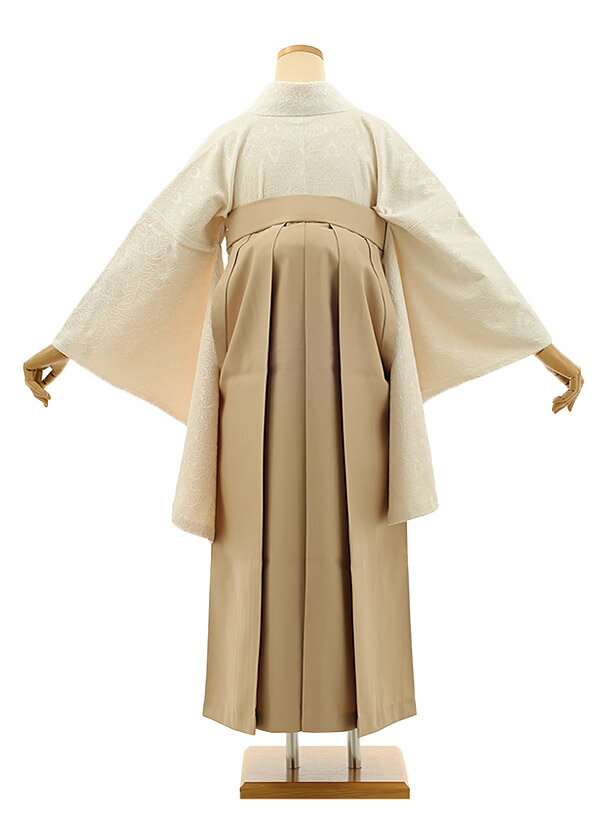 卒業式 袴 レンタル 女 女性 レンタル 卒業袴レンタル h1080 ラフィネモカアイボリーレース&ジャガード×ベージュ袴 卒業式袴セット ブランド レンタル 二尺袖 着物 袴 フルセット 女性 大人 大学生 専門学生 卒業式 謝恩会 新品足袋プレゼント 往復送料無料【レンタル】