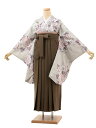 卒業式 袴 レンタル 女 女性 レンタル 卒業袴レンタル h1946 グレージュバラ×ブラウン 着物 レンタル 二尺袖 着物 袴 フルセット 女性 大人 大学生...