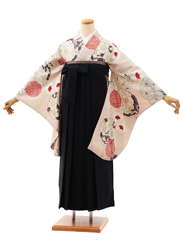 卒業式 袴 レンタル 女 女性 レンタル 卒業袴レンタル V525 淡ピンク花づくし×紺 着物 レンタル 二尺袖 着物 袴 フルセット 女性 大人 大学生 専門学生 卒業式 謝恩会 新品足袋プレゼント 往復送料無料【レンタル】