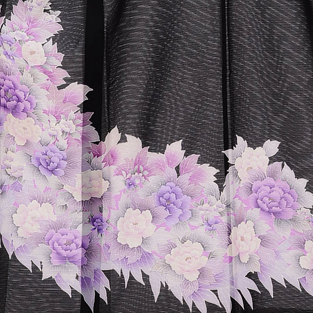 絽 ろ 留袖レンタル 黒留袖レンタル レンタル留袖 夏留袖 5362 紫 牡丹 黒留袖レンタル 結婚式 母親 親族 女性和服 留袖 留め袖 着物レンタル 絽 7月 8月 夏用 留袖 貸衣装 セット チャペル 16点フルセット 親族 列席 新品足袋プレゼント 往復送料無料 【レンタル】