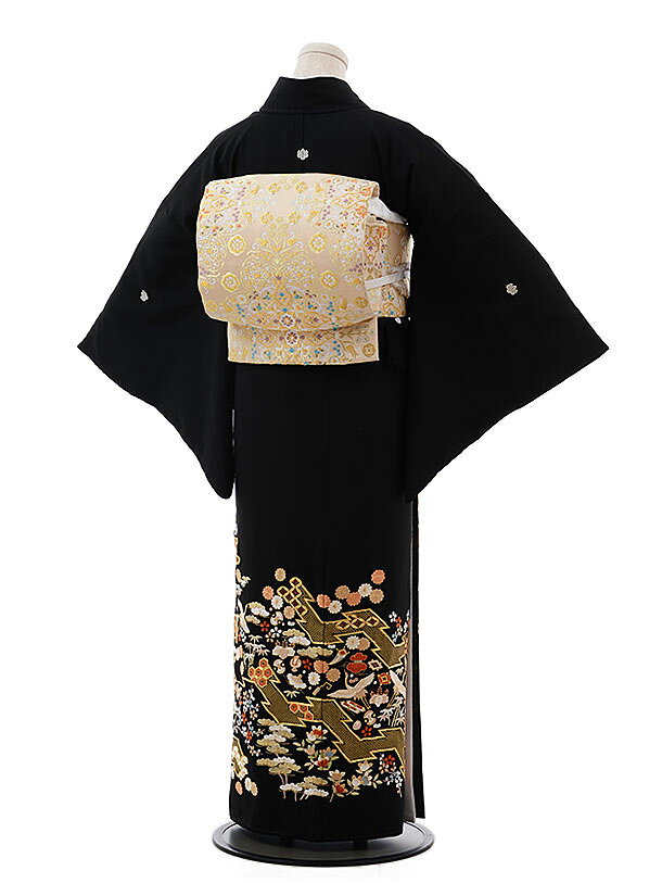 黒留袖 レンタル おすすめ 正絹 4311 吉祥紋様刺繍 女性和服 留袖 留め袖 着物レン...