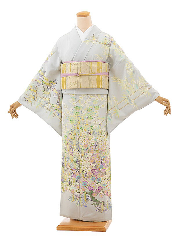 訪問着レンタル 798 加賀友禅 前田健一 清雅三反 水色 正絹 新品足袋プレゼント 入学式 結婚式 お宮参り 七五三 お茶会 付下げ 往復送料無料 貸衣装【レンタル】(4)