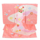 お宮参り 産着 レンタル 女の子 1463 ピンク地 絞り 松 まり 菊 ししゅう 正絹 着物 産着 女児産着レンタル 着物 レンタル 記念撮影 赤ちゃん 着物...