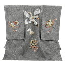 お宮参り 産着 レンタル 男の子 男児産着 お宮参りレンタル2609【正絹】黒地 総絞り 鷹刺繍 男児 祝着 初着セット 記念撮影 赤ちゃん 往復送料無料【レン...