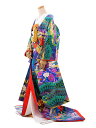 色打掛 レンタル E167 手猫友禅 紫 庭園 結婚式 和婚 ブライダル 神前式 神社 色打掛レンタル 着物 レンタル 花嫁衣裳 レンタル 色打掛フルセットレンタル【レンタル】