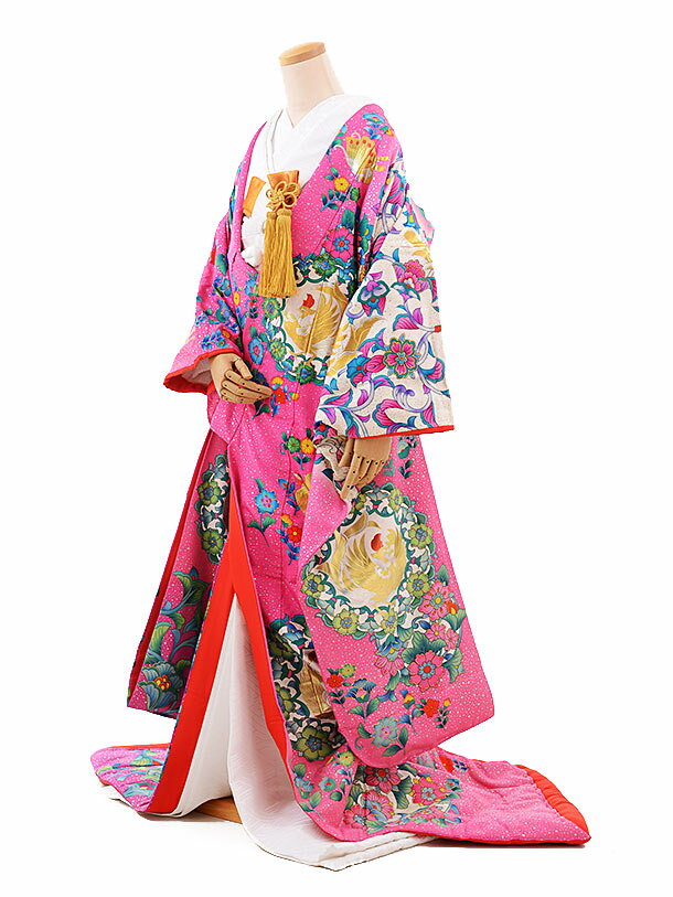色打掛 レンタル E179 ピンク 正倉院 結婚式 和婚 ブライダル 神前式 神社 色打掛レンタル 着物 レンタル 花嫁衣裳 レンタル 色打掛フルセットレンタル【レンタル】