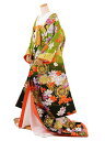 色打掛 レンタル E190 グリーン地 ぼかし 手織 もくれん 結婚式 和婚 ブライダル 神前式 神社 色打掛レンタル 着物 レンタル 花嫁衣裳 レンタル 色打掛フルセットレンタル【レンタル】