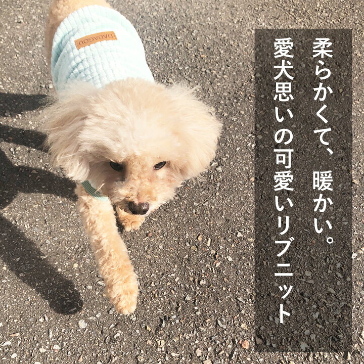 犬 服 秋冬 ニット セーター 犬服 リブニット タンクトップ 袖なし 着せやすい 伸縮 暖かい シンプル おしゃれ かわいい ドッグウェア 小型犬 中型犬 トイプードル チワワ 秋服 冬服 男の子 女の子 k-city-10437305 はっぴーDOG【公式】可愛い犬服屋 サンプル画像2