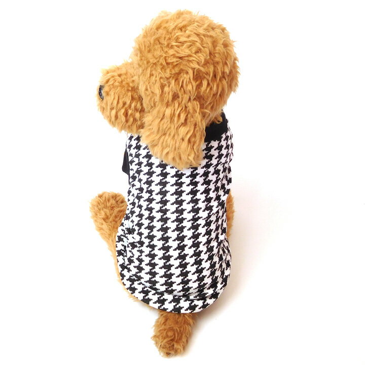 犬 服 犬服 いぬ 犬の服 暖かい 千鳥柄 タンクトップ 袖なし 袖無し ドッグウェア ショート丈 【秋 冬 秋冬 秋服 冬服 秋物 冬物 冬用】【男の子 小型犬 中型犬】