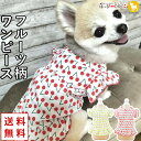 犬 服 ワンピース 春 かわいい 女の子 ふりふり 犬服 いぬ 犬の服 フルーツ柄 袖なし 袖無し 涼しい 【春 夏 春夏 春服 夏服 春物 夏物 夏用】【中型...
