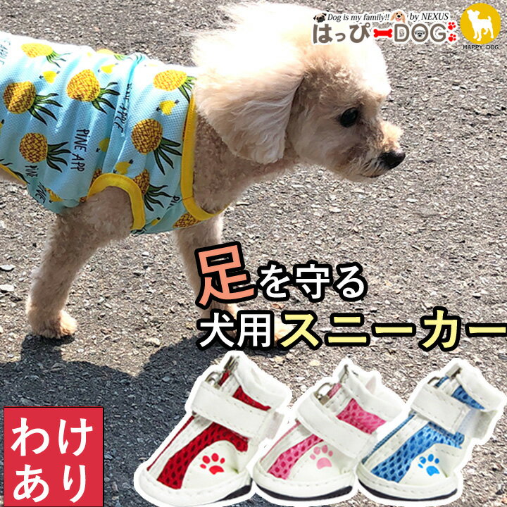 【わけあり品】 犬 靴 犬靴 犬の靴 犬用靴 ドッグシューズ 夏 防止 肉球保護 暑さ対策 ファスナー 履かせやすい 脱げない くつ 介護 足 怪我 シニア ケア 【春 夏 春夏 春服 夏服 春物 夏物 春服】