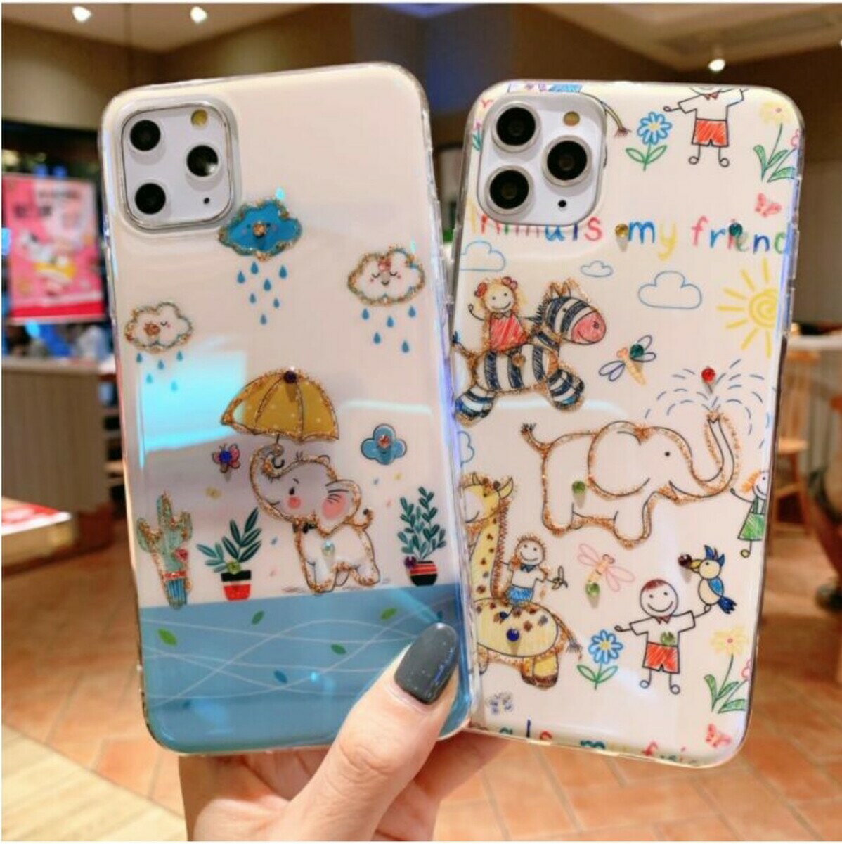 乐天商城 - スマホケース 携帯ケース スマホカバ− iPhoneケースiPhone12/11 ぞう 動物 かわいい
