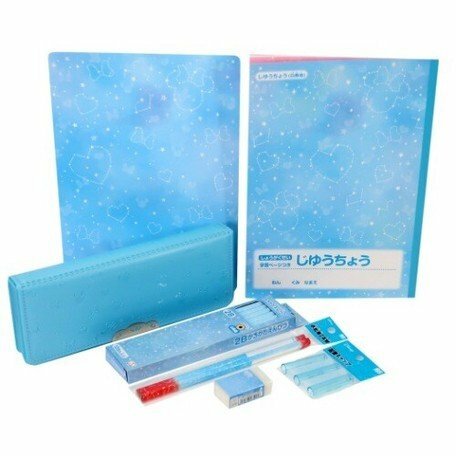 乐天商城 - 文房具 ミニーマウス 入学ステーショナリー7点セット ブルー　入学品セット 筆箱 えんぴつ 文房具セット ギフト プレゼント 贈り物