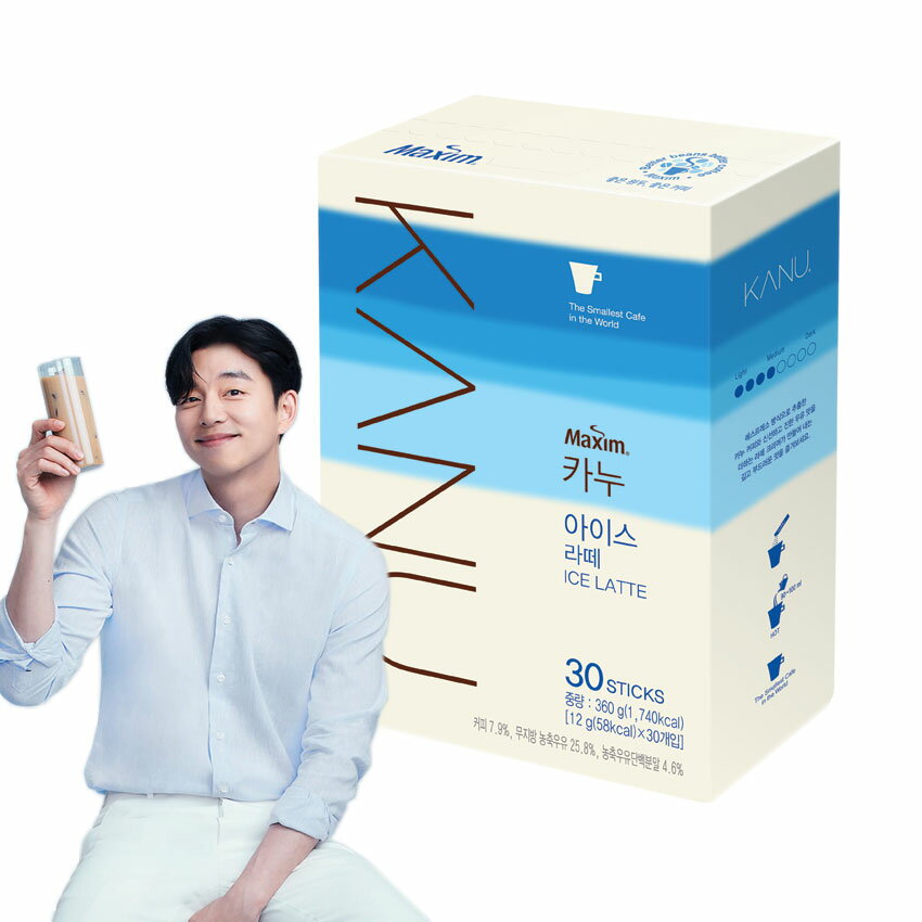 【韓国食品・ショップ特典コン・ユフォトカード付き！】 韓国で人気のスティックコーヒー！カヌ アイスラテ KANU (30本入り)のサムネイル