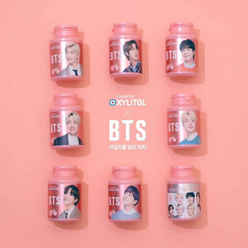 【メンバー選択】BTSキシリトールパーアルファピーチ(145g1個/韓国ロッテ限定/BTSLottexylitol公式グッズ)