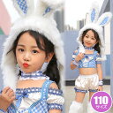 [ハロウィン コスプレ バニーガール キッズ Malymoon kids] ふわふわラビットバニー ブルー 110cm 【バニーガール コスプレ キッズ ハロウィン コスプレ 子供用 マリームーン バニー イースター 衣装 うさ耳 ハロウィン コスチューム 仮装】【_408528】