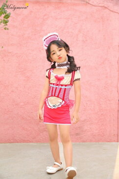 [ハロウィン コスプレ メイド服 キッズ Malymoon kids] レトロメイド 120cm 【メイド コスプレ キッズ ハロウィン コスプレ 子供用 メイド服 コスプレ カフェ店員 ダイナー コスチューム かわいい メイド ハロウィン コスプレ 子供用 衣装 仮装】【_408900】