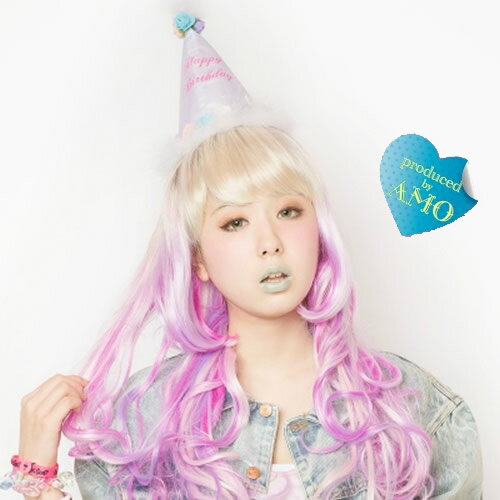 【在庫限り】【lll amo】LLL　「Happy　Birthday」　クラウンハット　ホワイト （誕生日グッズ　王冠　LLL　ルナティック　レモニー　ロリポップ　AMO）【B-2293_852841】